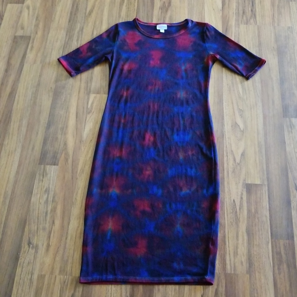 Lularoe Julia custom tie dyed size XS